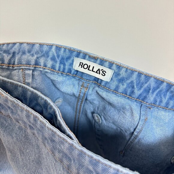 ROLLA'S Layla High Rise Sunshine Blue Denim Skort in Light Vintage Blue US 27 - Picture 5 of 12